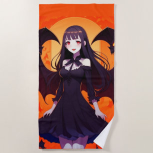 PRINCESS VAMPIRE OF BATS - GOTHIC BEACH TOWEL