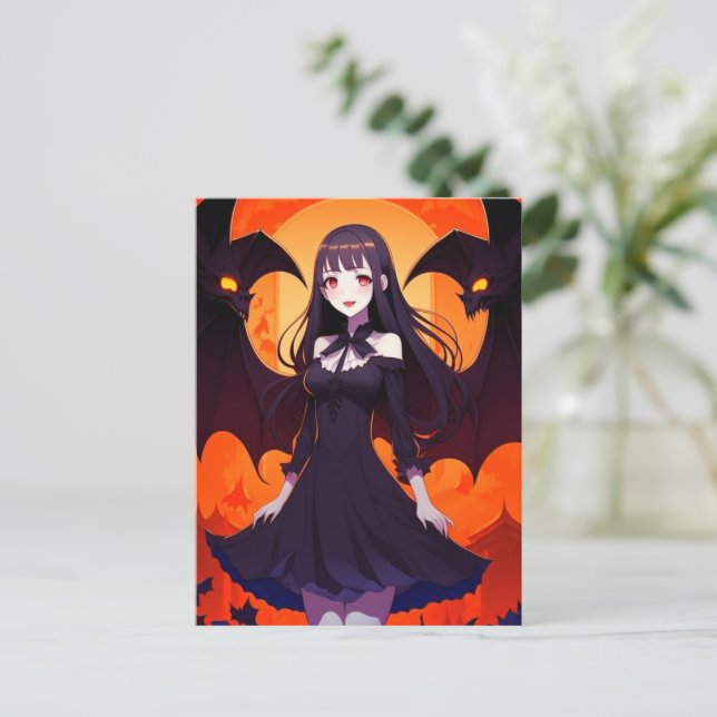 PRINCESS VAMPIRE OF BATS - GOTHIC POSTCARD (Standing Front)