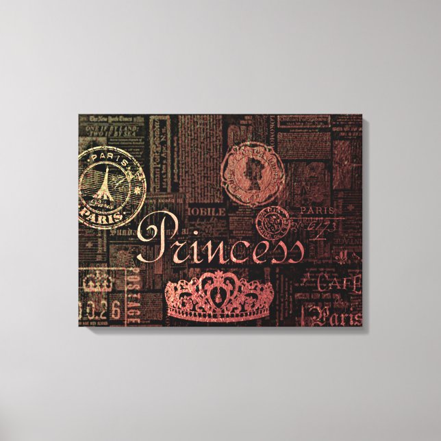 Princess Vintage Canvas Print (Front)