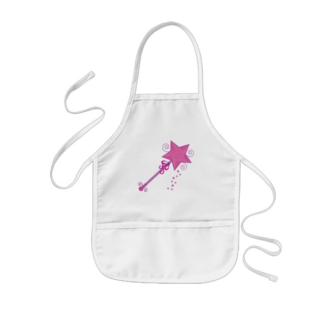 Princess Wand With Stars Kids Apron (Front)