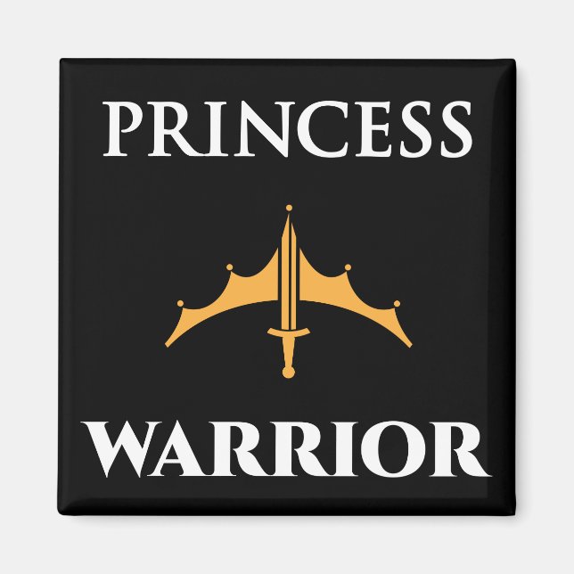 Princess Warrior Black Magnet (Front)