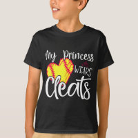 Princess Wears Cleats Softball Mum Dad Baseball Pl