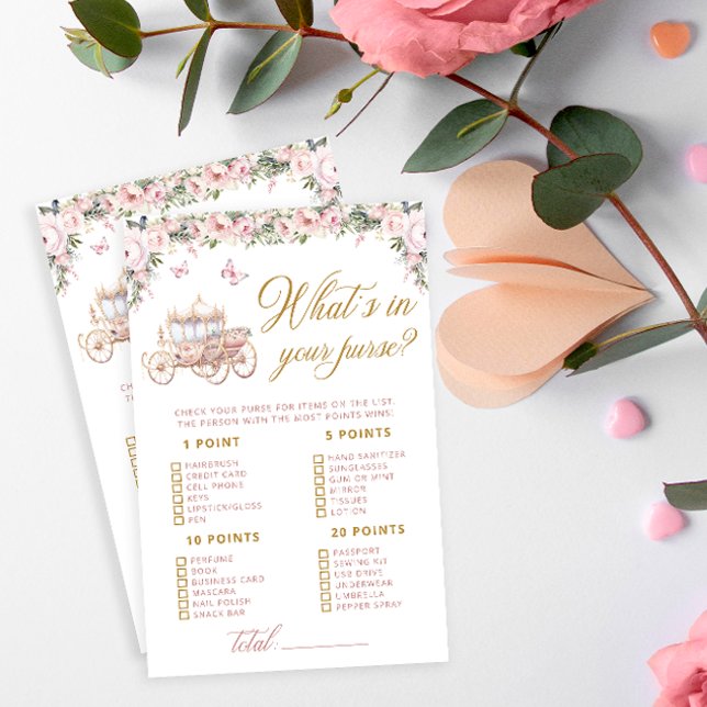 Princess What's in Your Purse Baby Shower Game (Creator Uploaded)