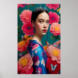 Princess with a blue tiara poster