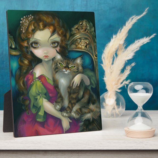 "Princess with a Maine Coon Cat" Plaque (Side)