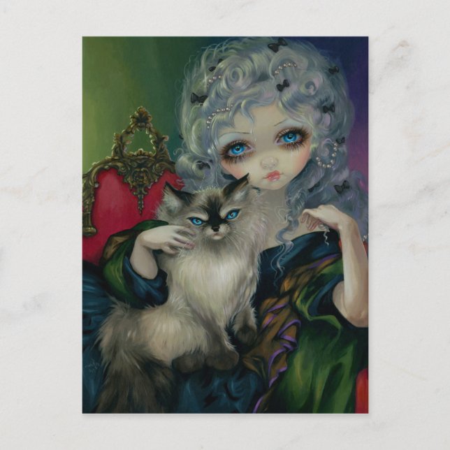 "Princess with a Ragdoll Cat" Postcard (Front)