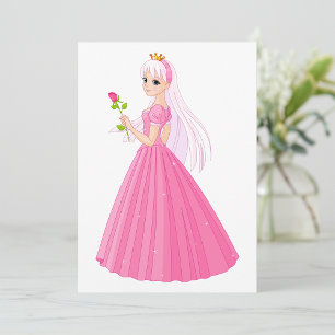 Princess With A Rose Invitations