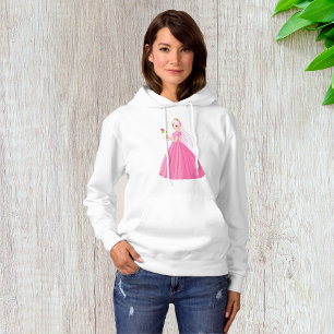 Princess With A Rose Womens Hoodie