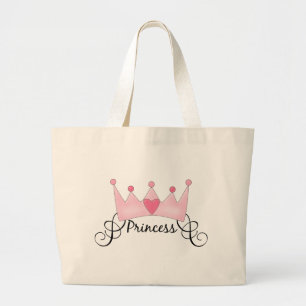 Princess With Crown - Customisable Large Tote Bag