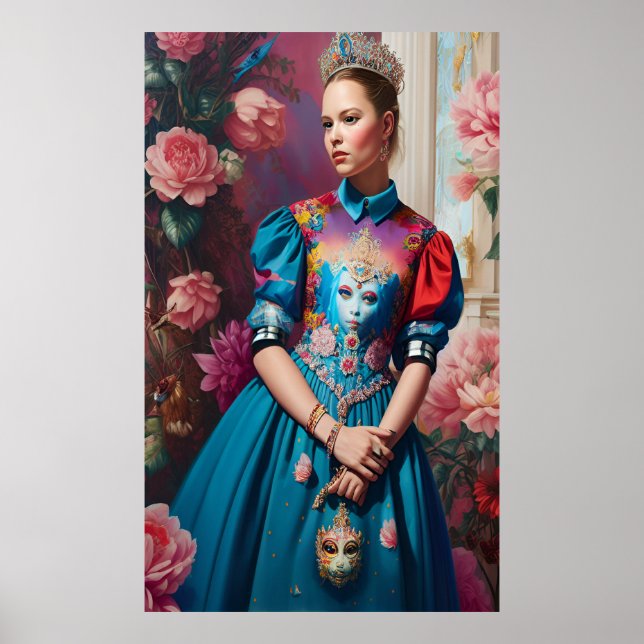 Princess with silver crown poster (Front)