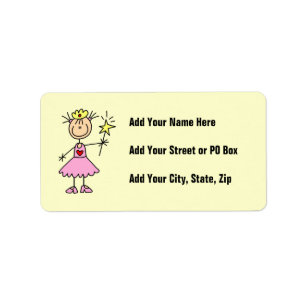 Princess With Wand Label
