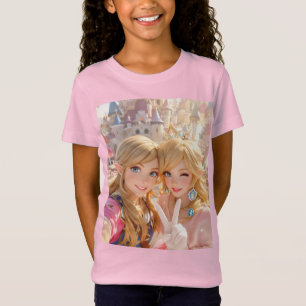 "Princess Zelda & Peach Selfie Peace Sign T-Shirt