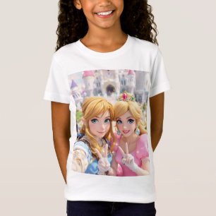 "Princess Zelda & Peach Selfie Peace Sign Tee" T-Shirt