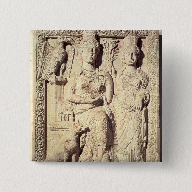 Princess Zenobia  and a female companion 15 Cm Square Badge (Front)