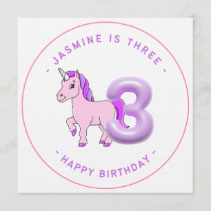  princesses 3st birthday invitation