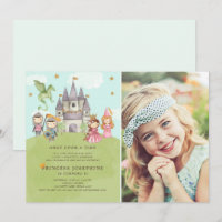 Princesses and Knights Girl Birthday Invitation