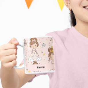 Princesses & Hearts Soft Pastels Kids' Coffee Mug