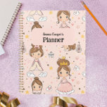 Princesses & Hearts Soft Pastels Kids' Planner<br><div class="desc">Introducing the "Princesses & Hearts Soft Pastels Kids' Planner, " a magical and enchanting organisational tool for young dreamers and aspiring royals! This beautiful planner features charming illustrations of princesses surrounded by delicate hearts, all rendered in soft pink pastel colours that create a serene and whimsical design. The cover captures...</div>