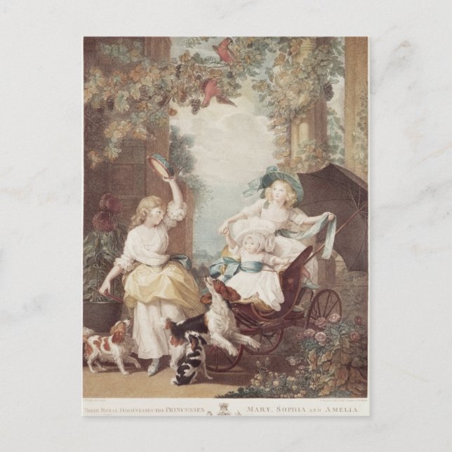 Princesses Mary , Sophia  and Amelia Postcard (Front)