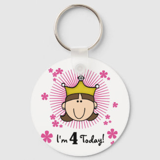 Princesss 4th Birthday Tshirts and Gifts Key Ring
