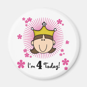 Princesss 4th Birthday Tshirts and Gifts Magnet