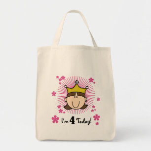 Princesss 4th Birthday Tshirts and Gifts Tote Bag