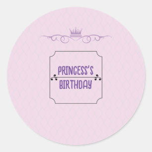 Princess's Birthday Classic Round Sticker