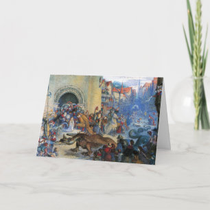 Princess's Birthday Dragon Folded Greeting Card