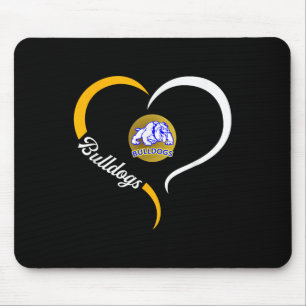 Princeton Bulldogs Logo Half Heart Slogan Hs Mouse Pad