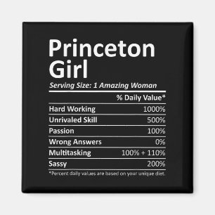 Princeton Girl Nj New Jersey Funny City Home Roots Magnet