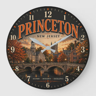 Princeton New Jersey college town Large Clock