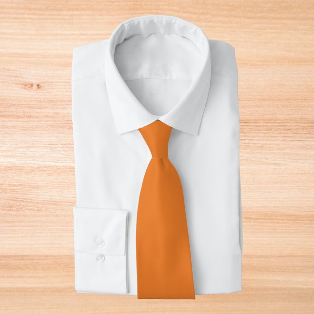 Princeton Orange Solid Colour Tie (Creator Uploaded)