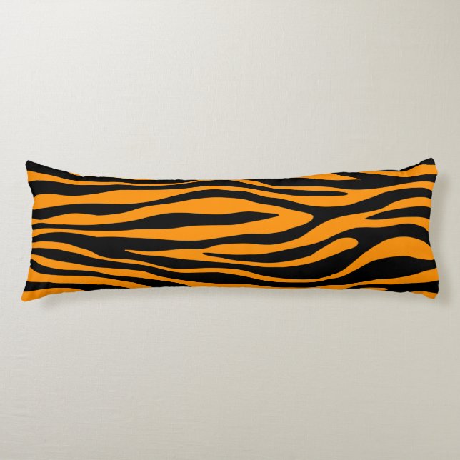 Princeton Orange Zebra Print Body Cushion (Front)