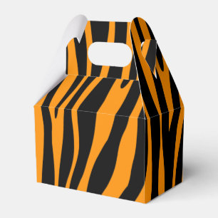 Princeton Orange Zebra Print Favour Box