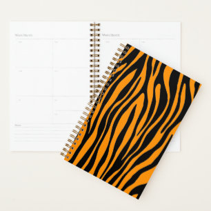 Princeton Orange Zebra Print Planner
