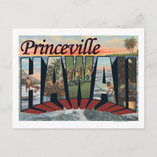 Princeville, Hawaii - Large Letter Scenes Postcard