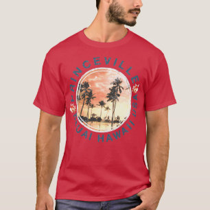 Princeville Kauai Hawaii Retro Sunset Vintage Hawa T-Shirt