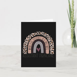Principal Appreciation Leopard Print Rainbow  Card