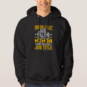 Principal Cellist Job Title Chief Violinist Cello Hoodie