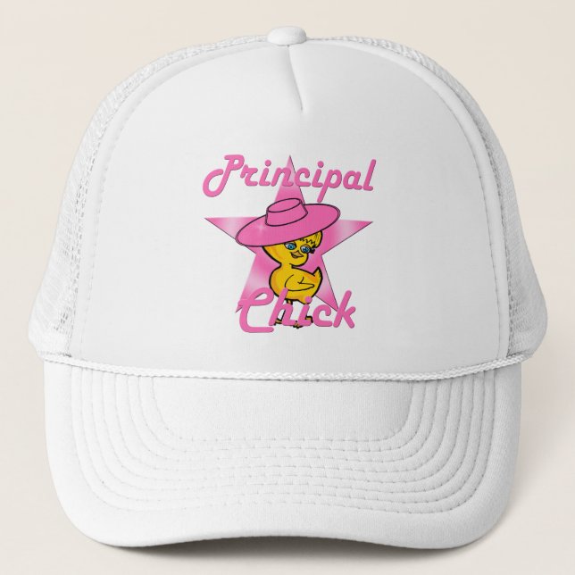 Principal Chick #8 Trucker Hat (Front)