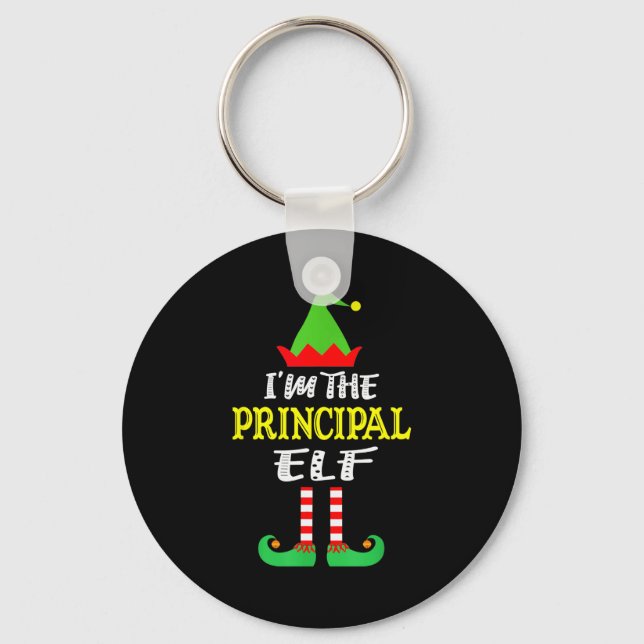 Principal Elf Matching Family Group Christmas  Key Ring (Front)