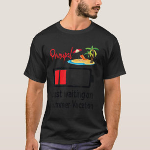 Principal Exhausted Just Waiting On Summer Break V T-Shirt