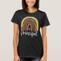 Principal First Day Of School Teacher Rainbow Back