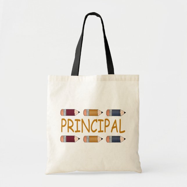 Principal Gift With Pencil Border Tote Bag (Front)