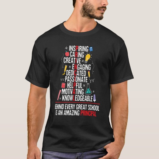 Principal  Highschool Elementary Headmaster Headmi T-Shirt (Front)