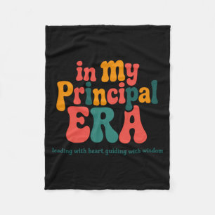 Principal In My Principal Era Back To School  Fleece Blanket
