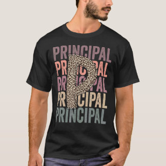 Principal Life Boho Leopard Teacher Appreciation T-Shirt