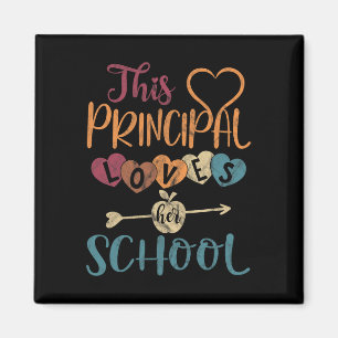 Principal Loves Her School Teacher Fun Principal  Magnet
