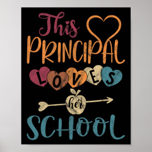 Principal Loves Her School Teacher Fun Principal  Poster