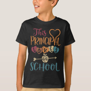 Principal Loves Her School Teacher Fun Principal T-Shirt